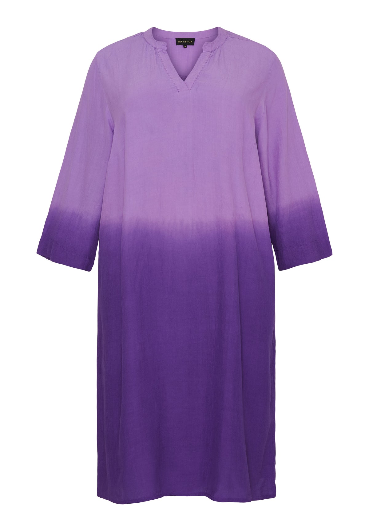 NO. 1 BY OX Lang tunika kjole med dip-dye print Kjoler Paisley Purple