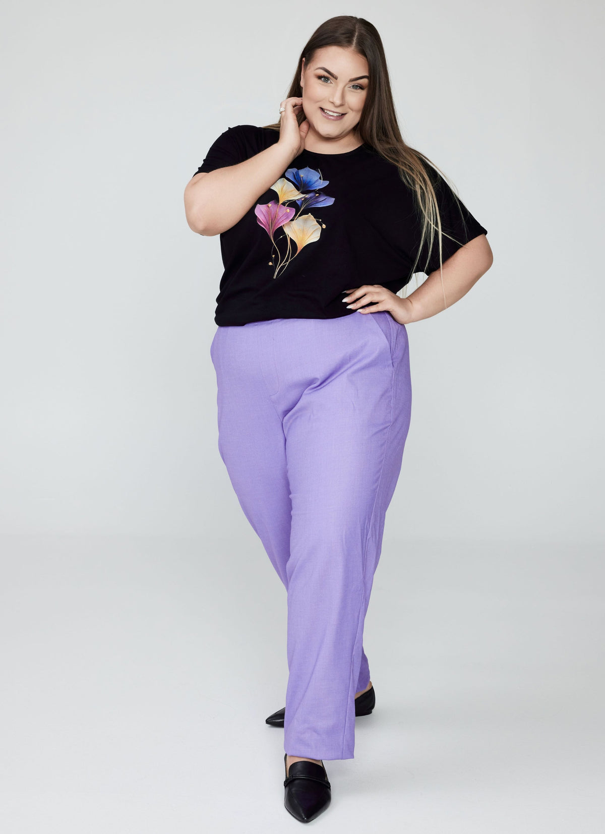 NO. 1 BY OX Løse bukser Bukser Light Purple