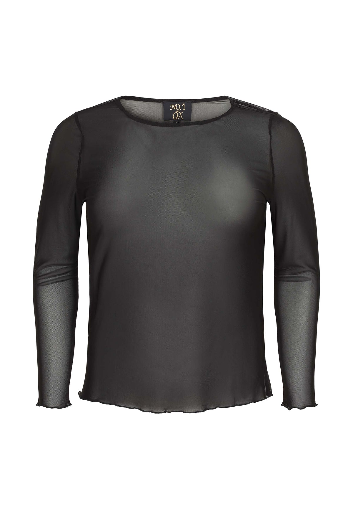 NO. 1 BY OX Mesh bluse Bluser Sort