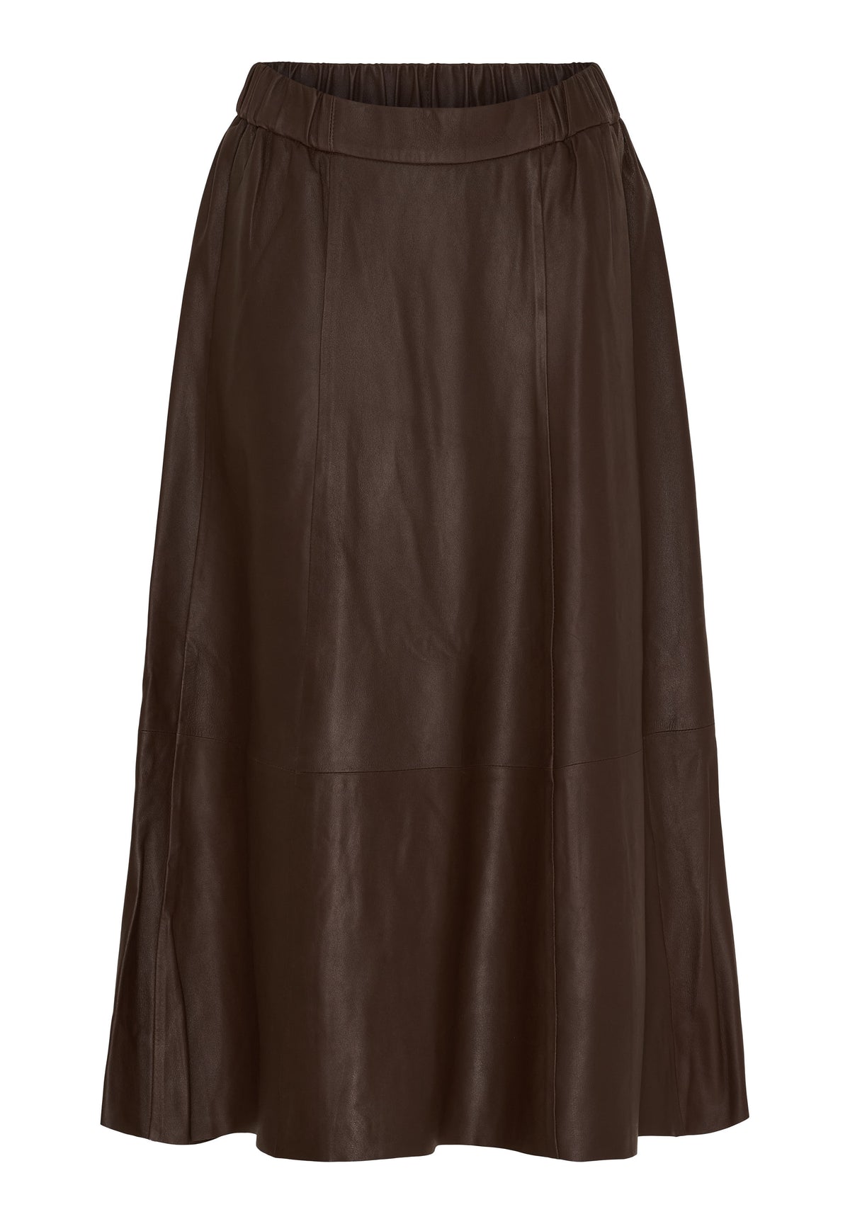 BTFCPH Midi A-shape nederdel i læder Nederdele Espresso