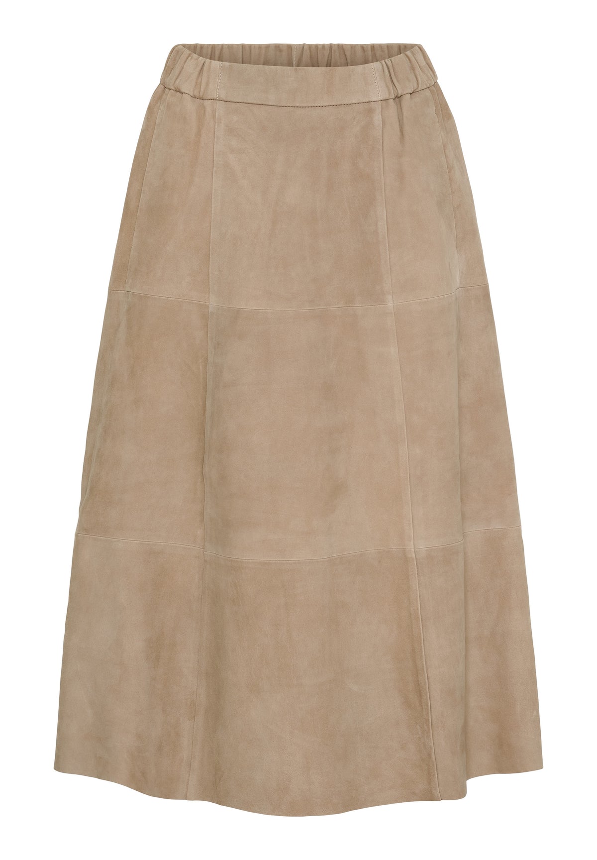 NOTYZ Midi A-shape nederdel i ruskind Nederdele Hvid