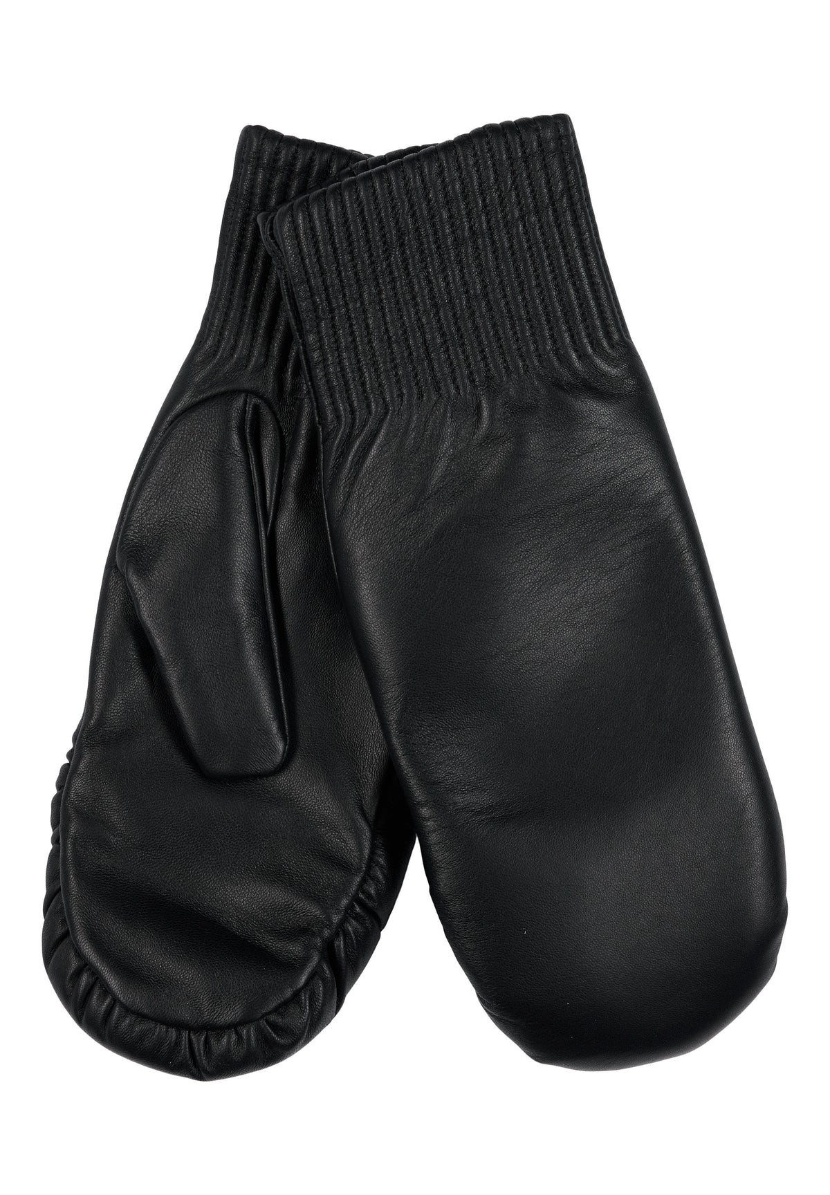 Orchid Læderluffer Handsker Sort