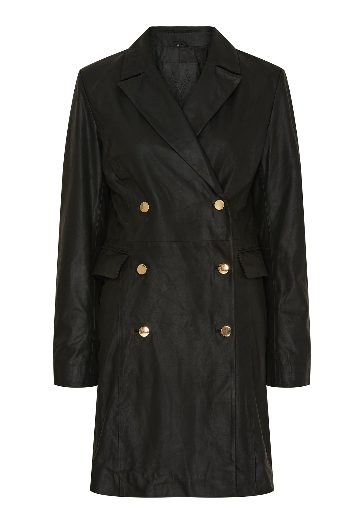 NOTYZ Blazer kjole i læder Kjoler Sort