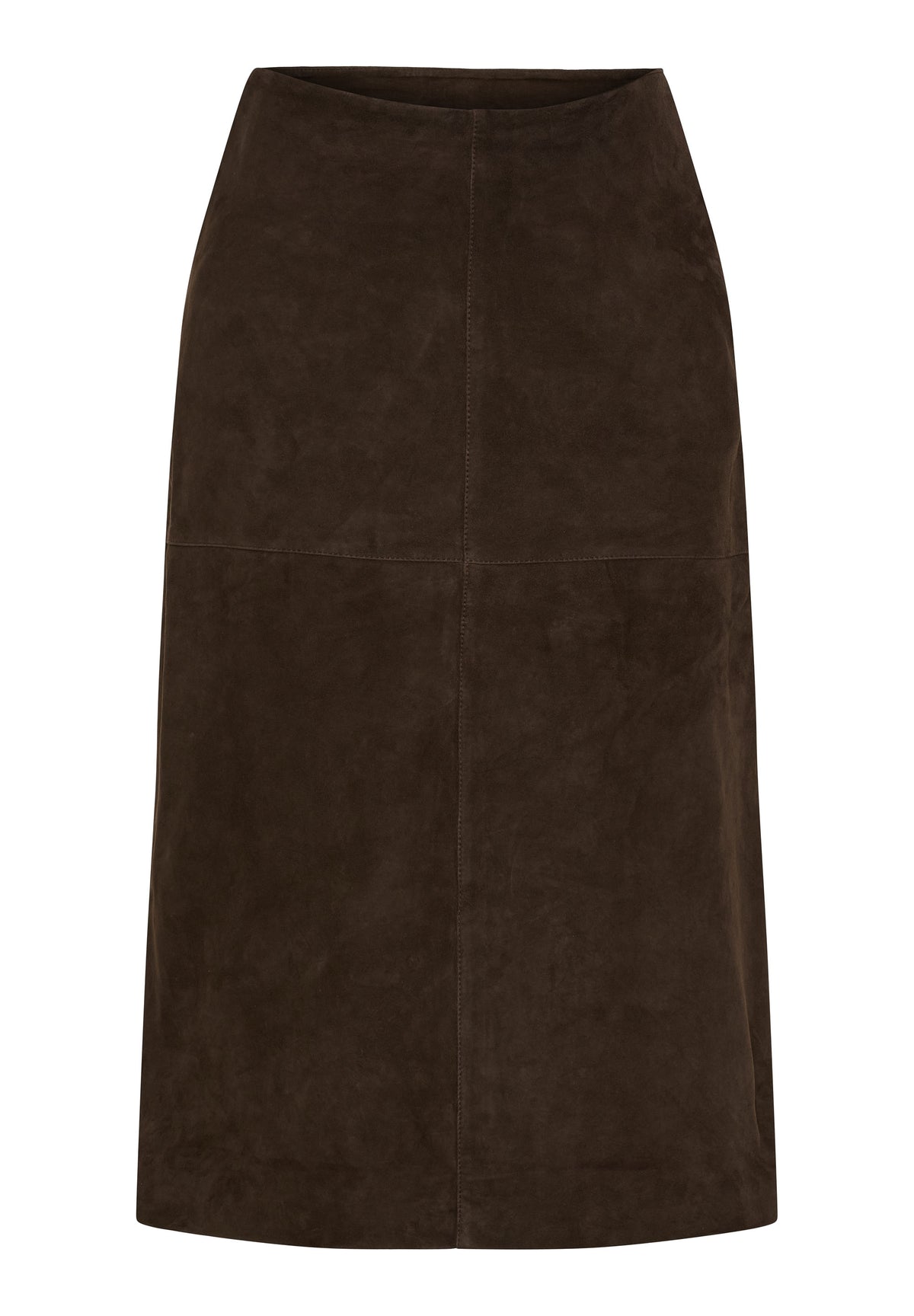 BTFCPH Nederdel i ruskind med lige snit Nederdele Dark Chocolate Brown