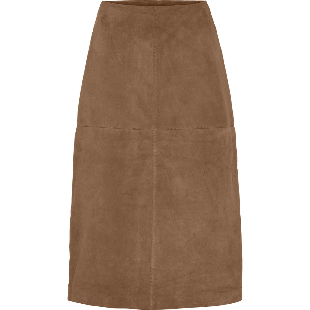 BTFCPH Nederdel i ruskind med lige snit Nederdele Nude Brown