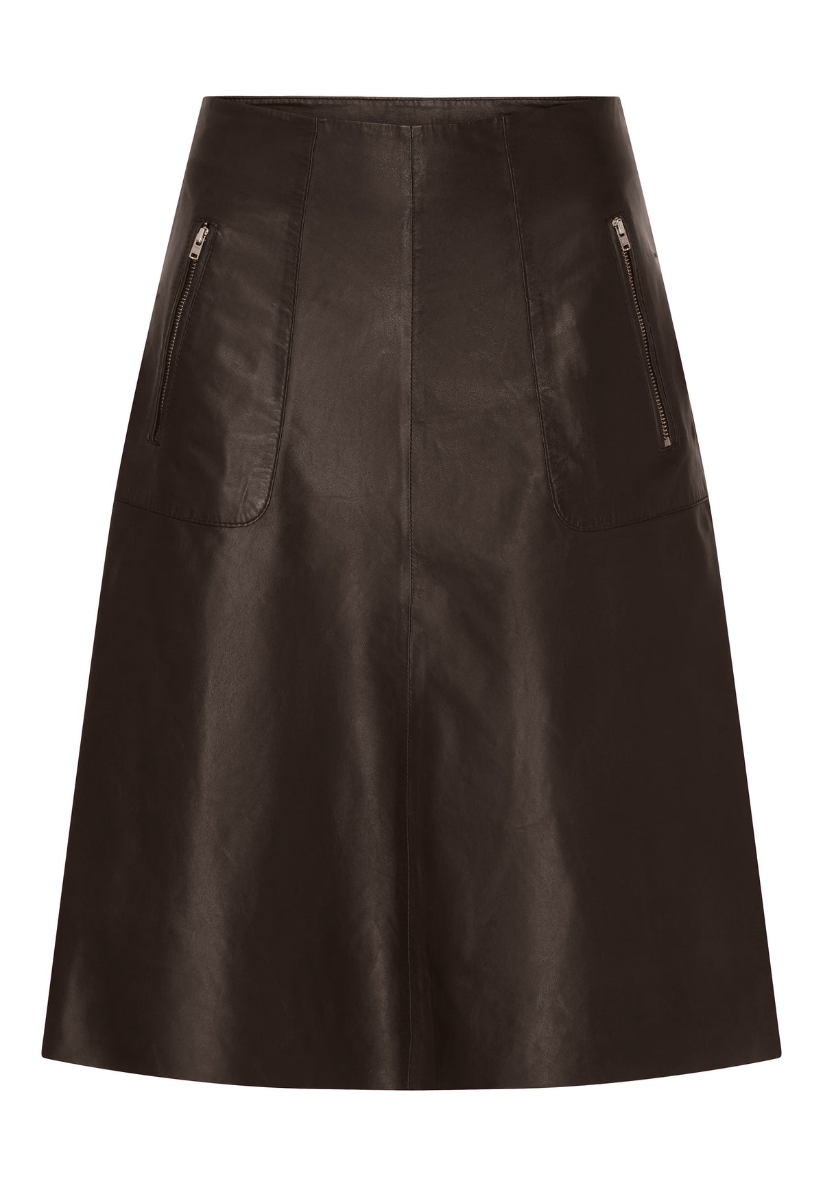 BTFCPH Nederdel med lommer Nederdele Dark Truffle w. Gunmetal acc.