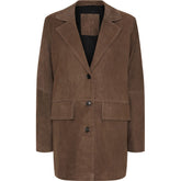 NOTYZ Oversized blazer i ruskind Jakker Brun