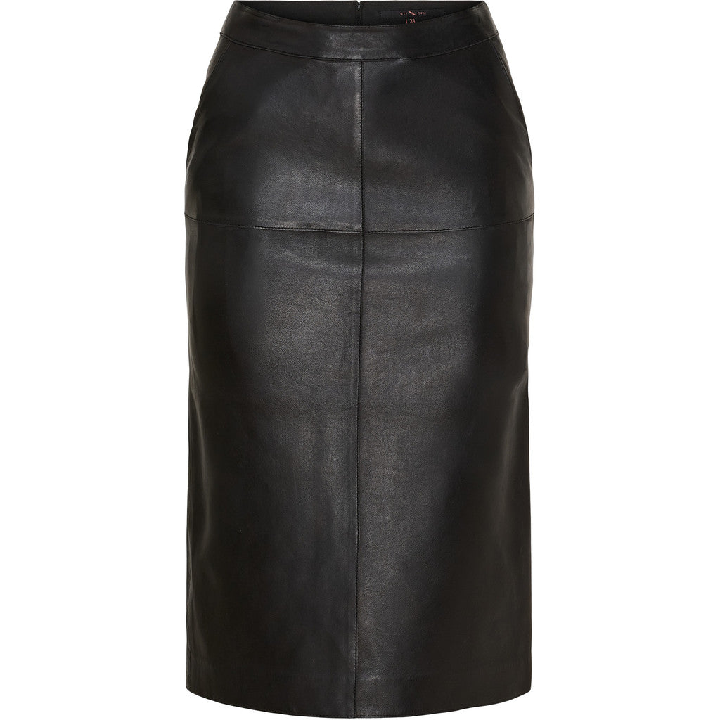 BTFCPH Pencilnederdel i læder Nederdele Sort