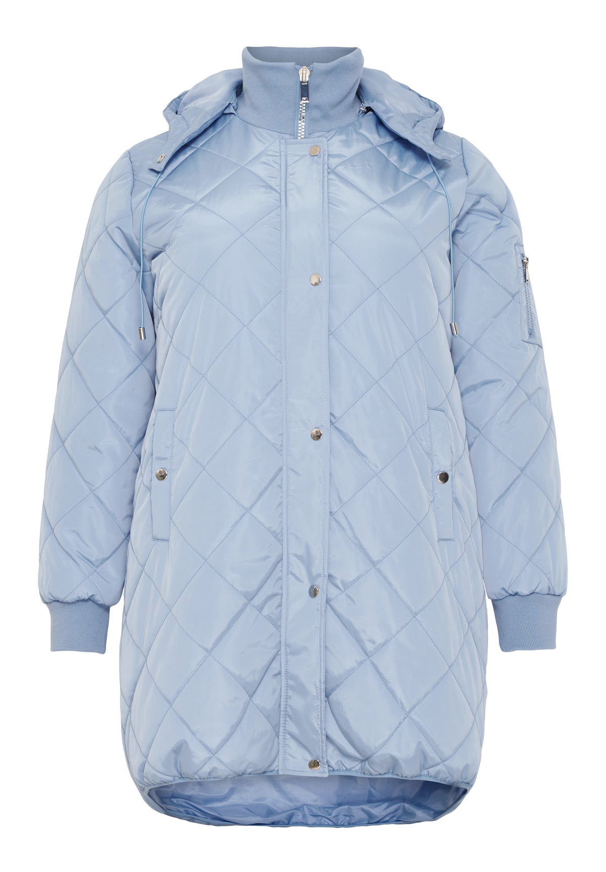 NO. 1 BY OX Quiltet jakke med aftagelig hætte Frakker Blå