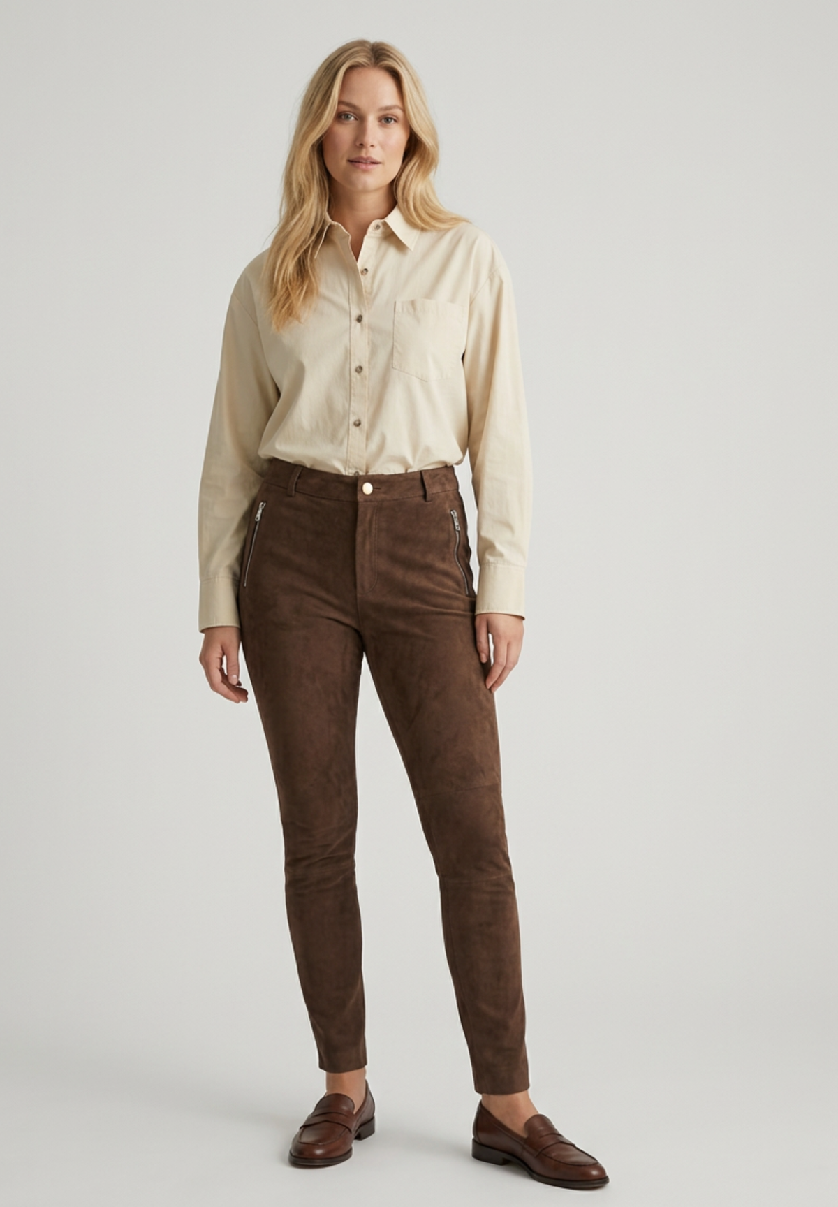 NOTYZ Ruskindsbukser Leggings Brun