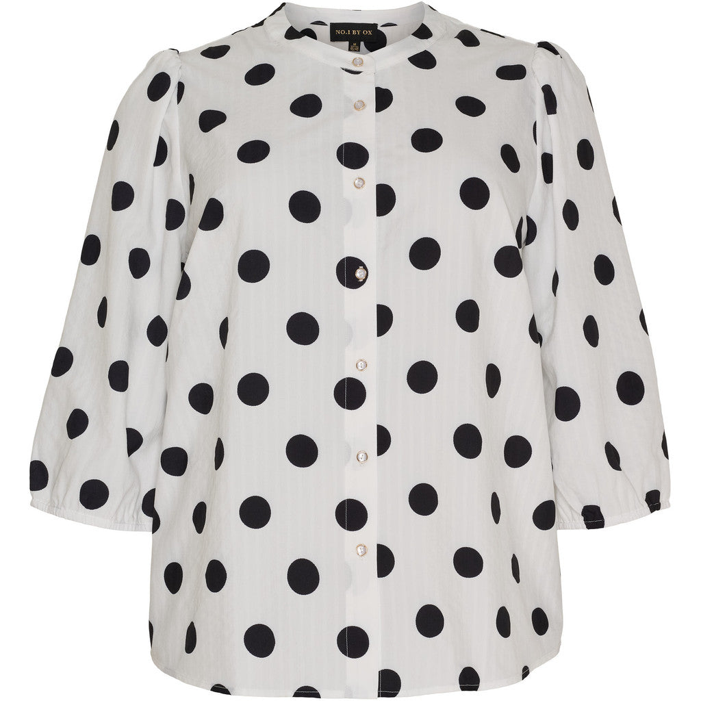 NO. 1 BY OX Shirt w puff and 3/4 sleeves Skjorter Sort