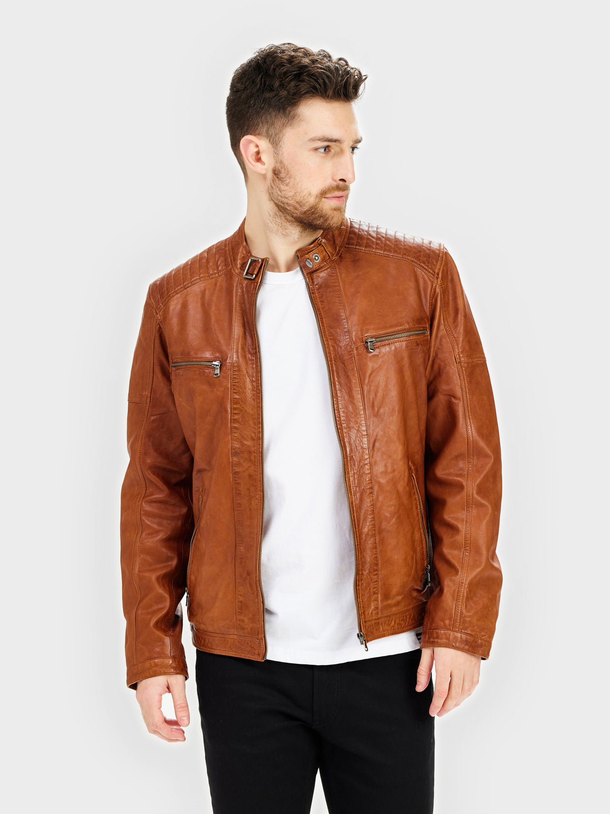 NOTYZ HIM Skindjakke (Str. 48-60) Jakker Brun