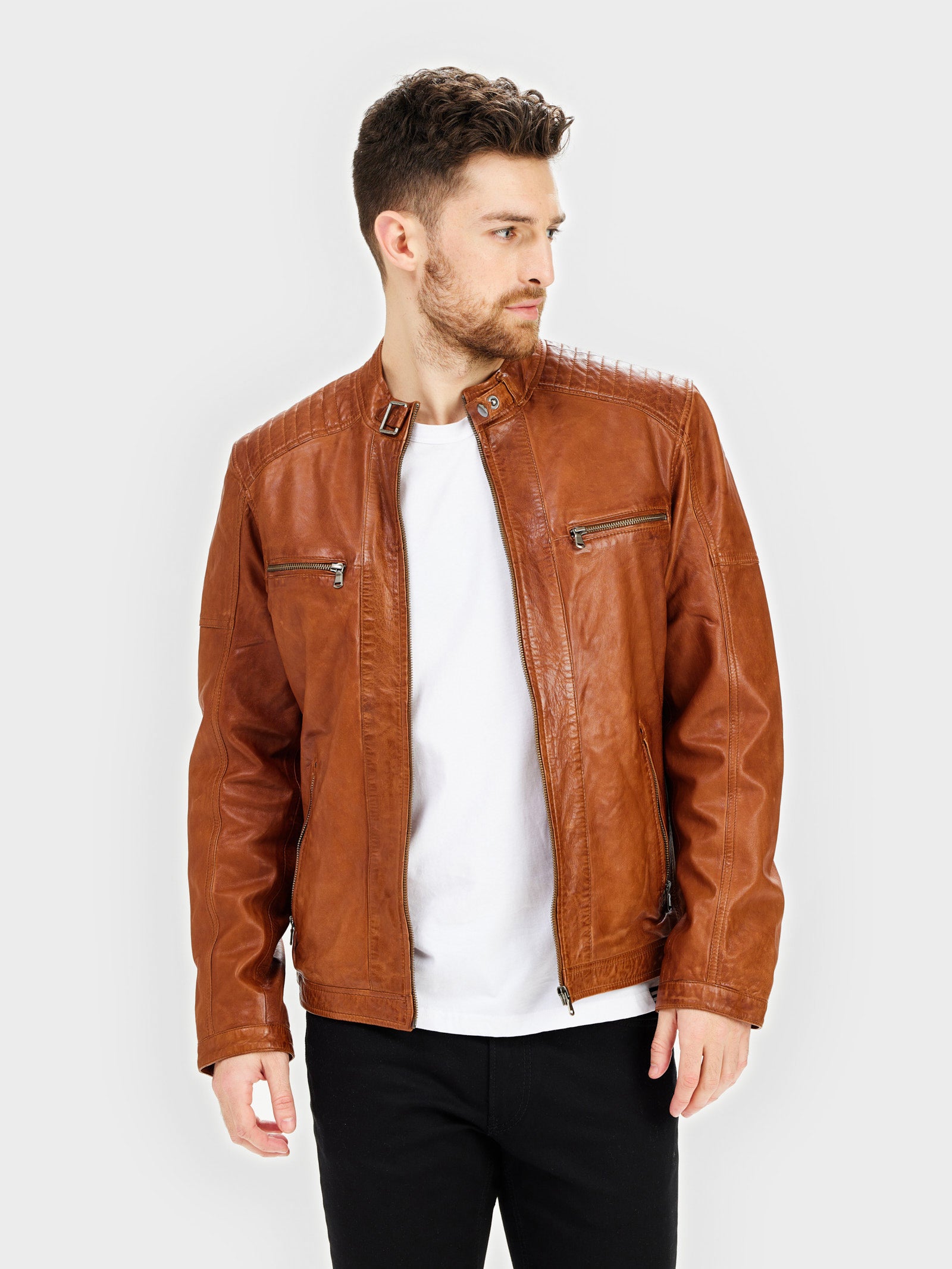NOTYZ HIM Skindjakke (Str. 48-60) Jakker Brun