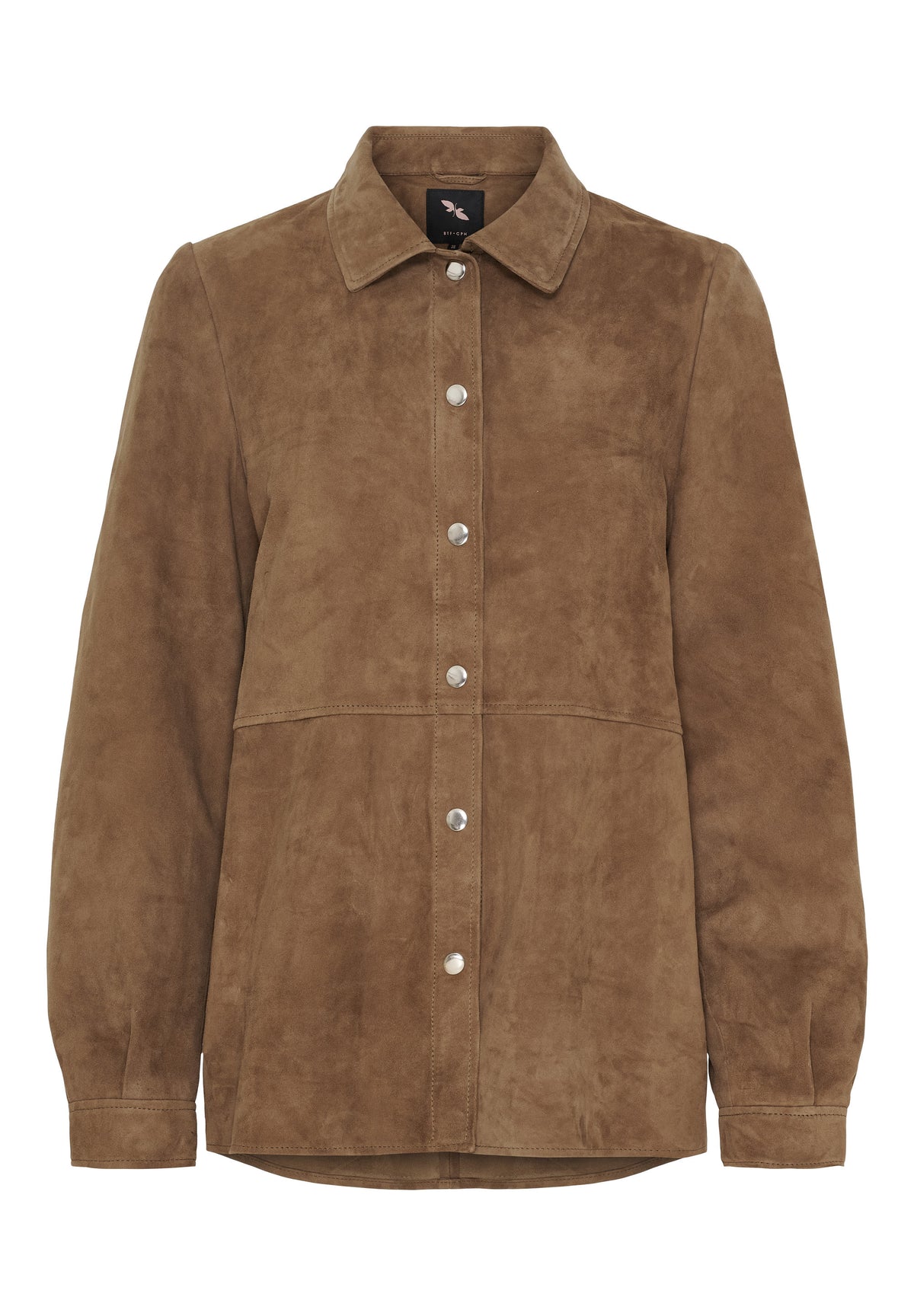 BTFCPH Skjorte i ruskind Skjorter Nude Brown w. Silver acc.