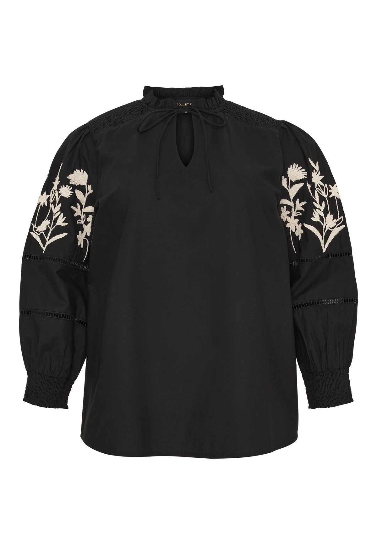 NO. 1 BY OX Skjorte med broderi detaljer Skjorter Sort