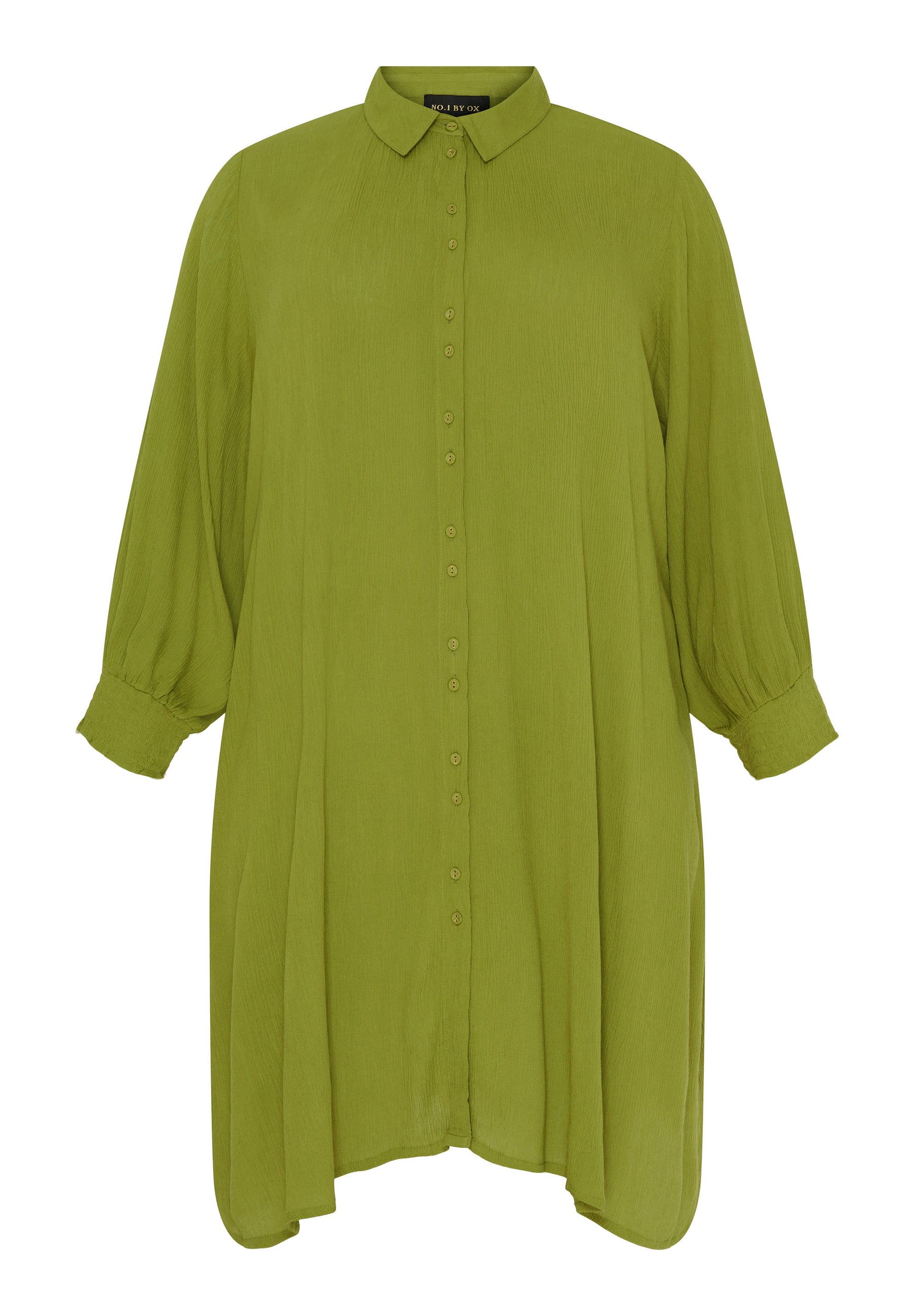 NO. 1 BY OX Skjortekjole med 3/4 ærmer Skjorter Golden Cypress Green