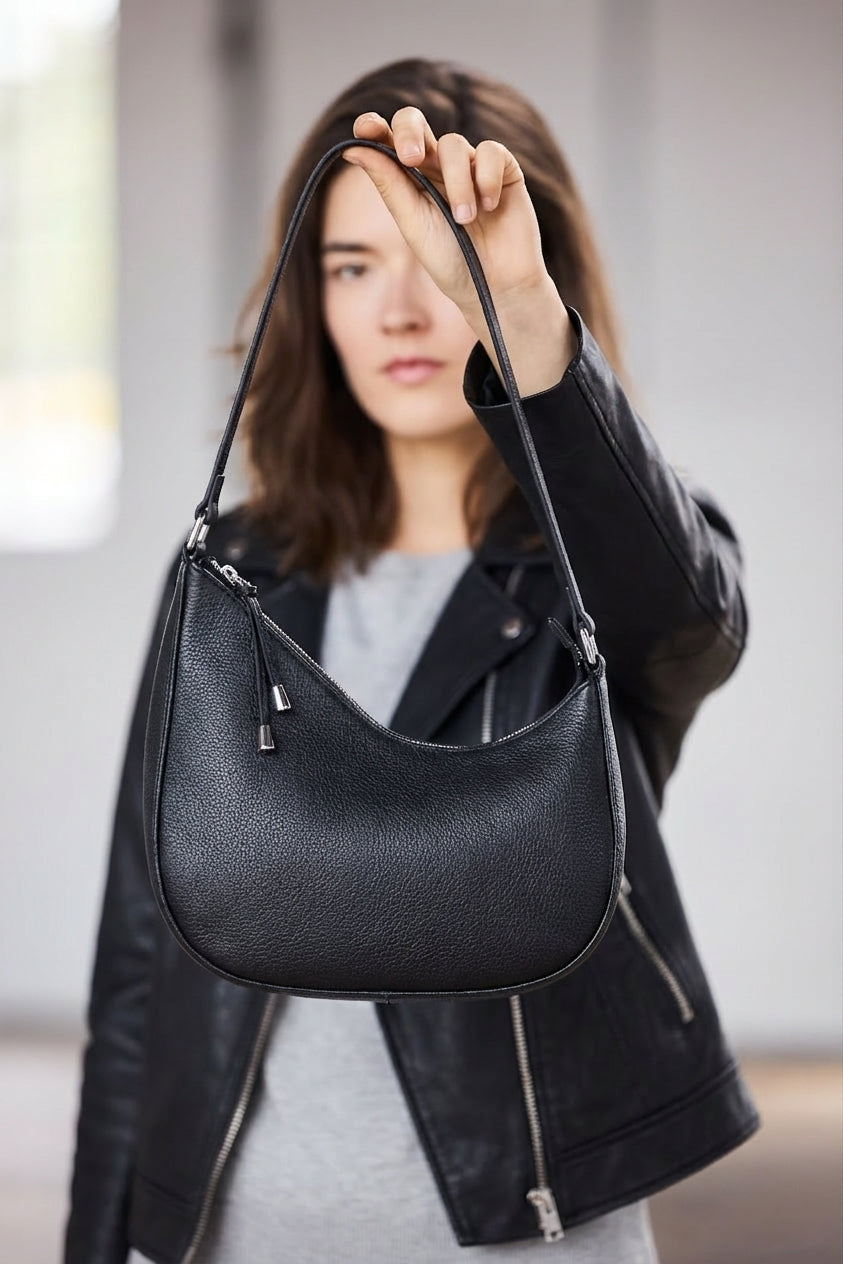 BTFCPH Skuldertaske i læder Tasker Sort