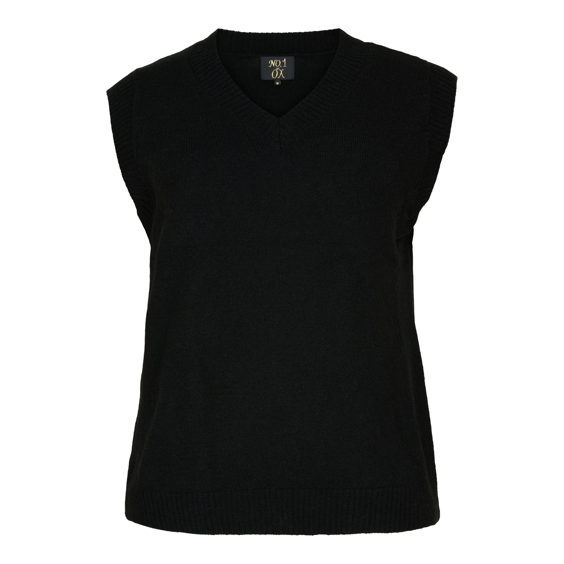 NO. 1 BY OX Slipover med V-hals Slipover Sort