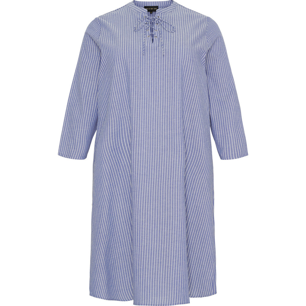 NO. 1 BY OX Stribet kjole Kjoler Denim blue pinstripes