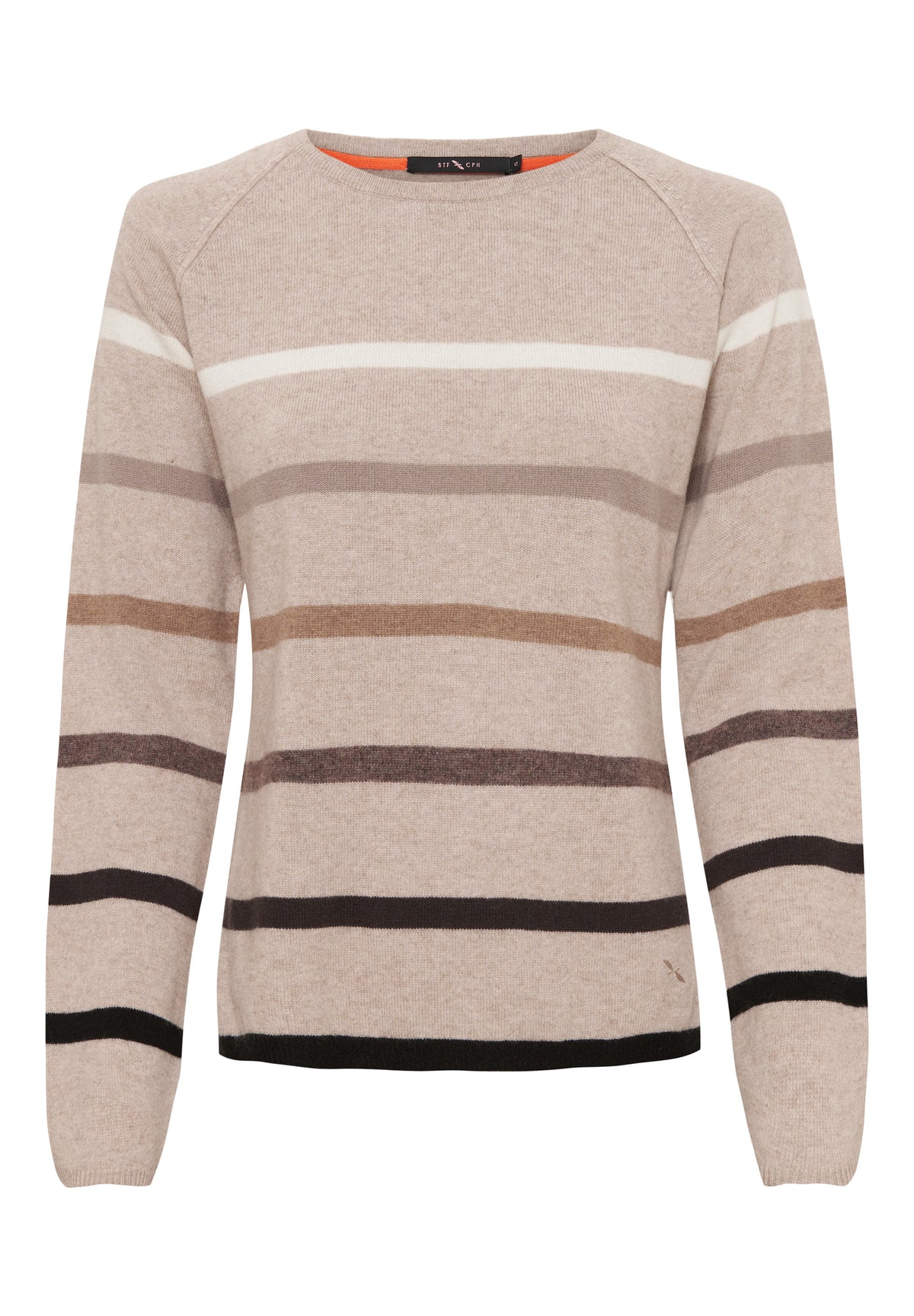 BTFCPH Stribet pullover i cashmere blanding Knit Beige