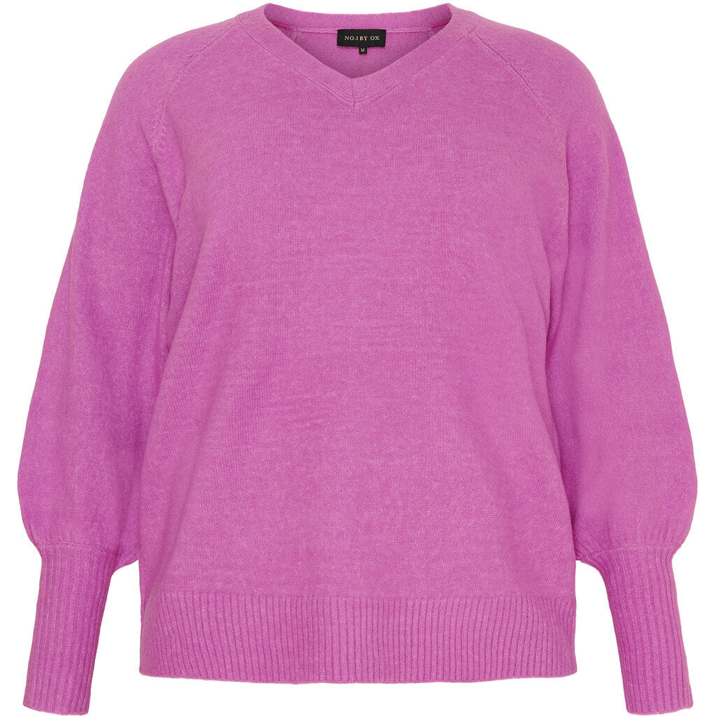 NO. 1 BY OX Striktrøje med V-udskæring Sweaters Spring Crocus
