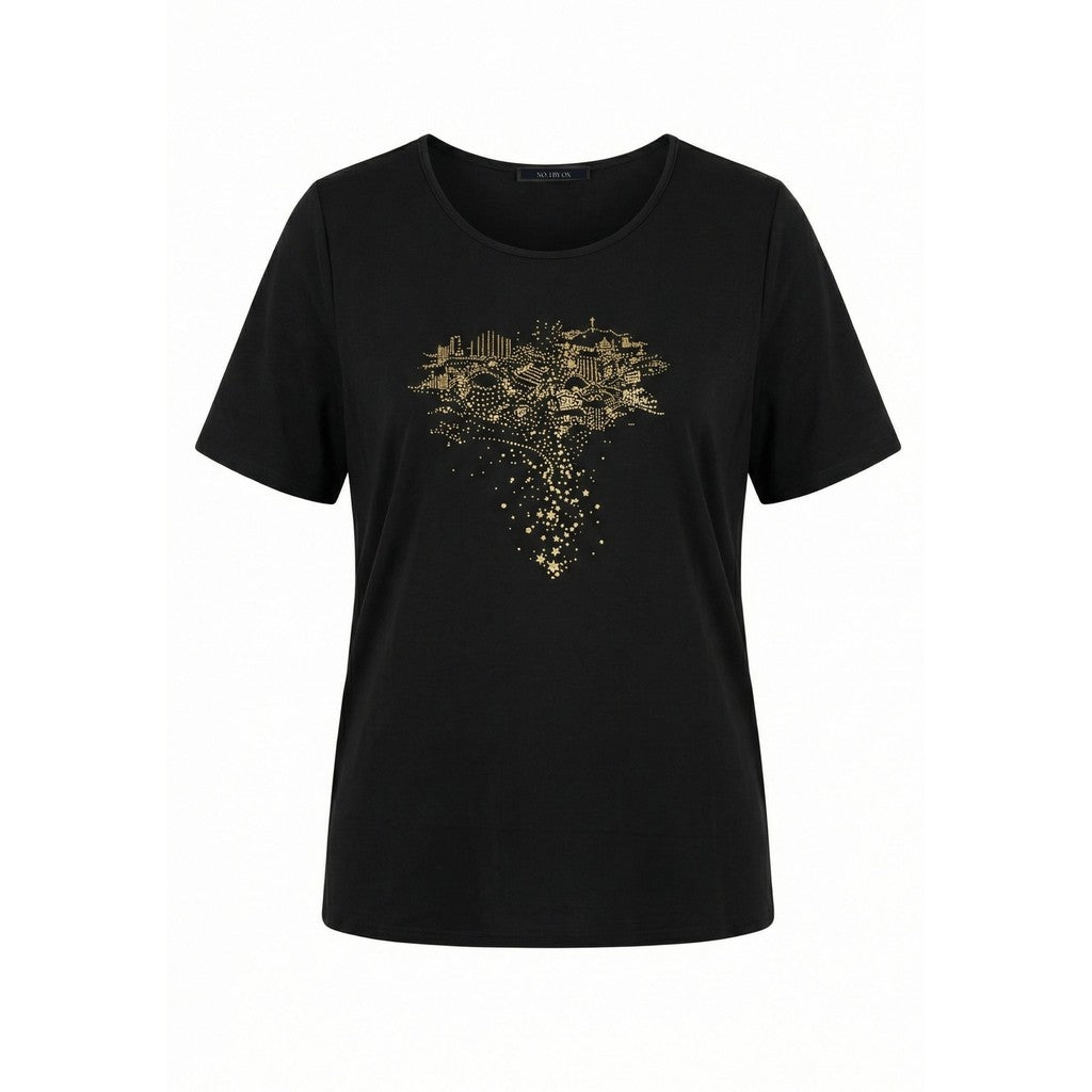 NO. 1 BY OX T-Shirt SS (Golden City) T-shirts Sort