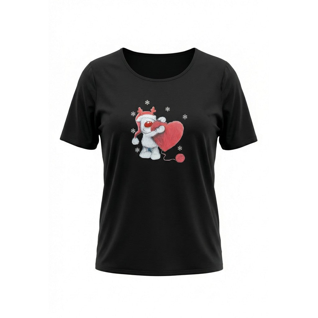 NO. 1 BY OX T-Shirt SS (Heart Bear) T-shirts Sort