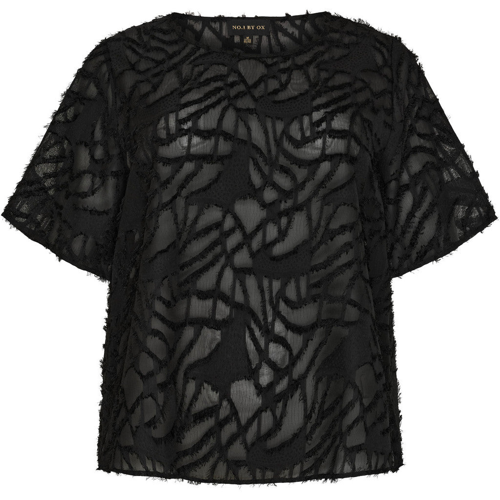 NO. 1 BY OX T-shirt SS T-shirts Sort