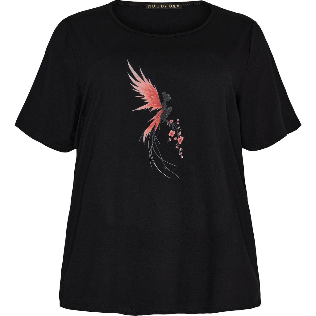 NO. 1 BY OX T-shirt SS (Tinkerbell) T-shirts Sort