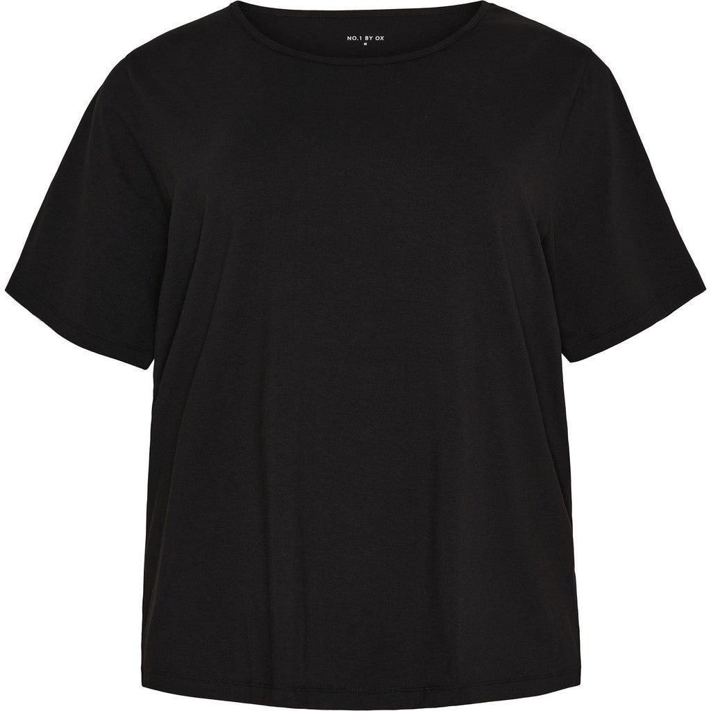 NO. 1 BY OX T-shirt med batwing-ærmer i viskose T-shirts Sort