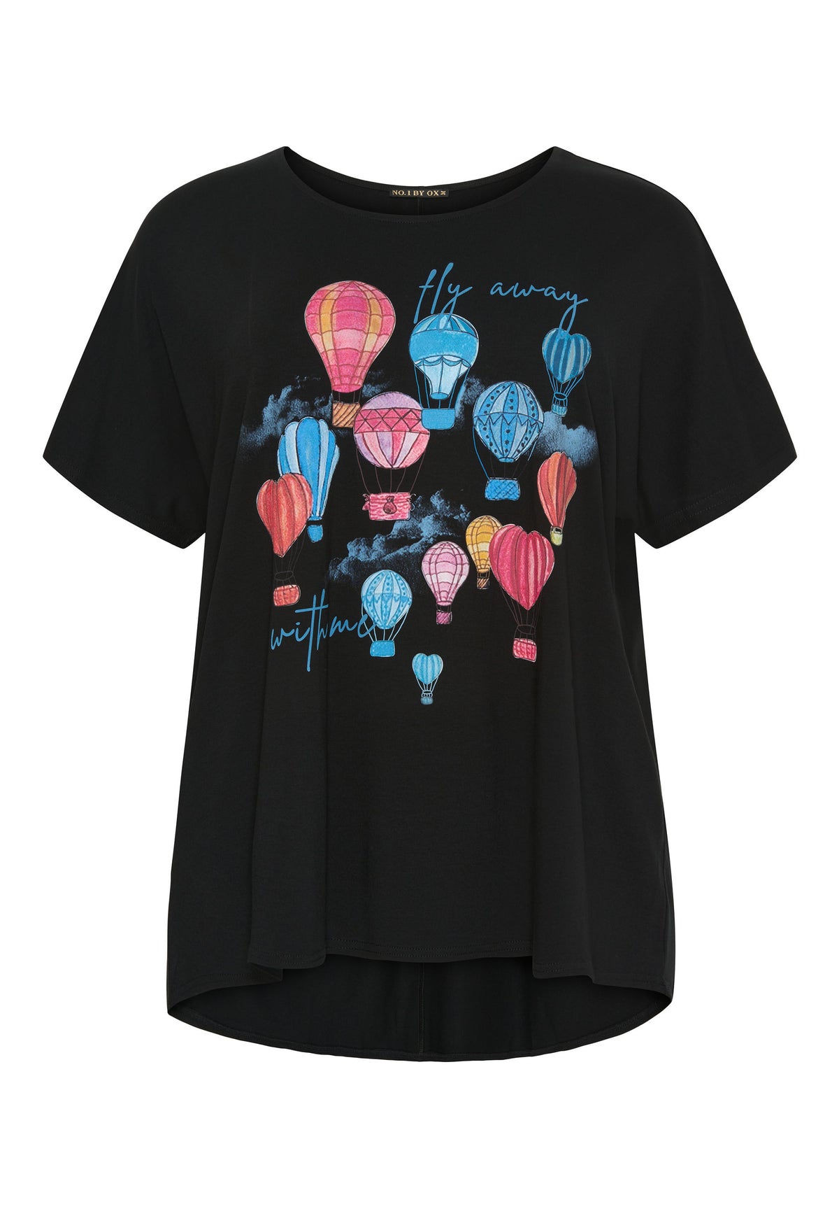 NO. 1 BY OX T-shirt med luftballon T-shirts Sort