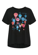 NO. 1 BY OX T-shirt med luftballon T-shirts Sort