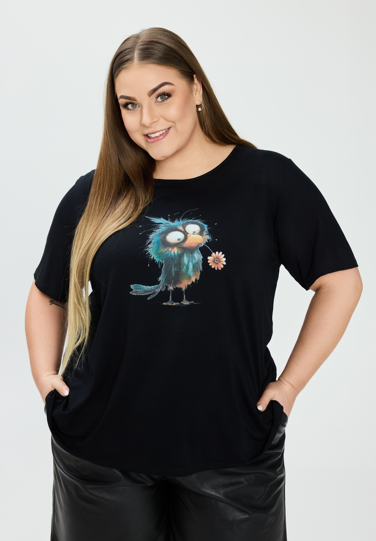 NO. 1 BY OX T-shirt med print T-shirts Sort