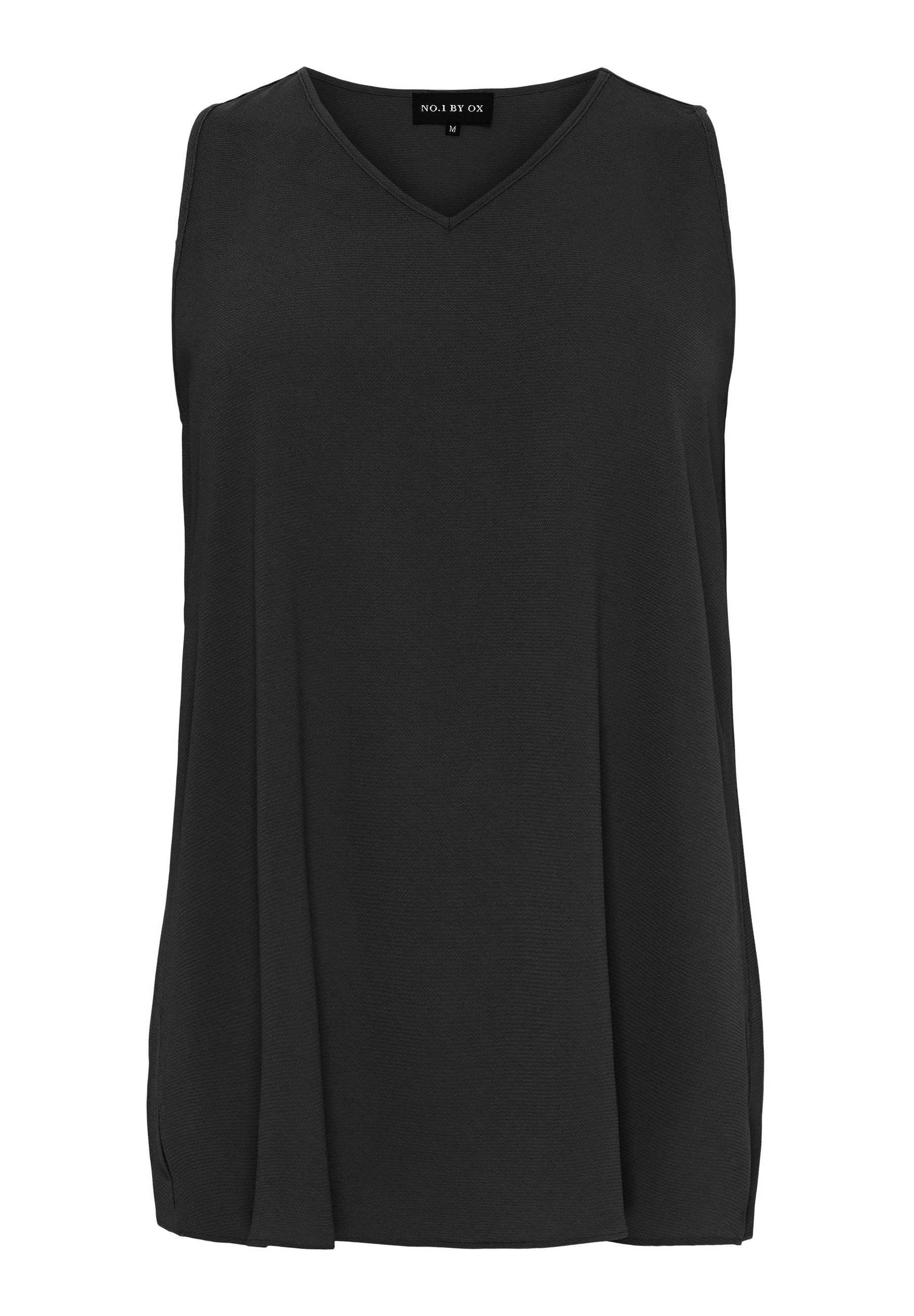 NO. 1 BY OX Top med V-hals Tops Sort