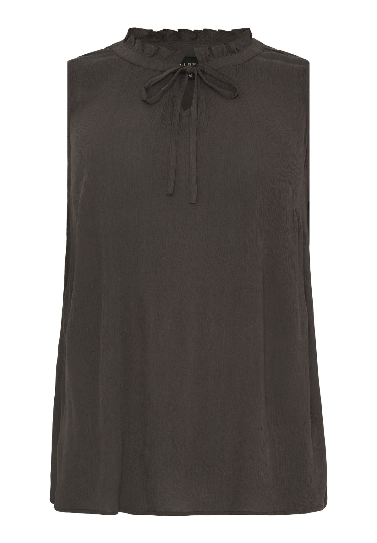 NO. 1 BY OX Top med bindebånd Tops Dark Tin Grey