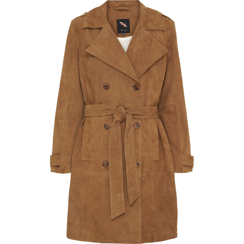 BTFCPH Trenchcoat i ruskind Frakker Caramel