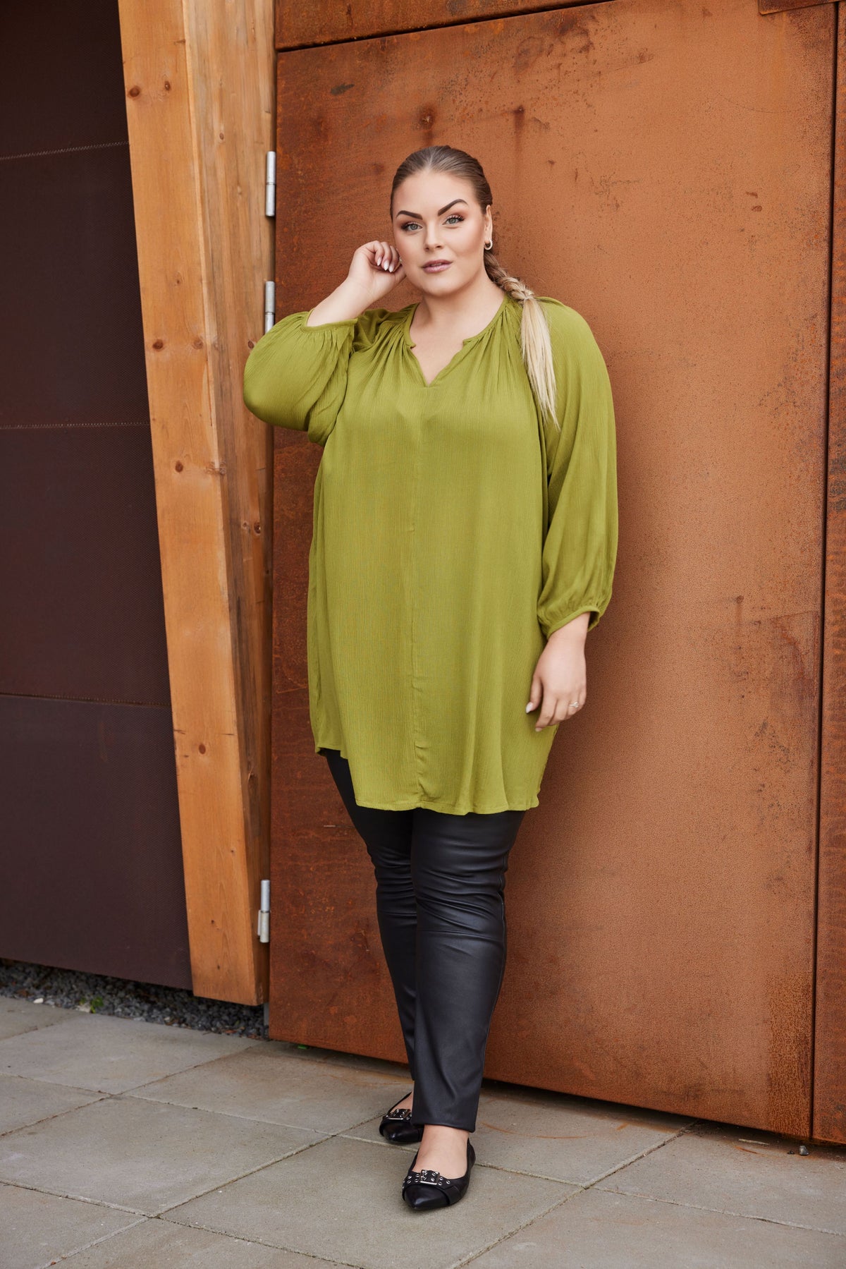 NO. 1 BY OX Tunika med 3/4 ærmer Tunika Golden Cypress Green