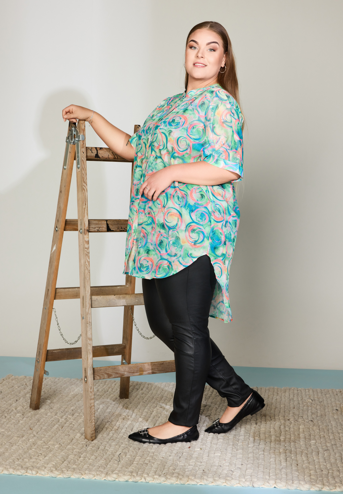 NO. 1 BY OX Tunika med korte ærmer Bluser Multicolored bright circles