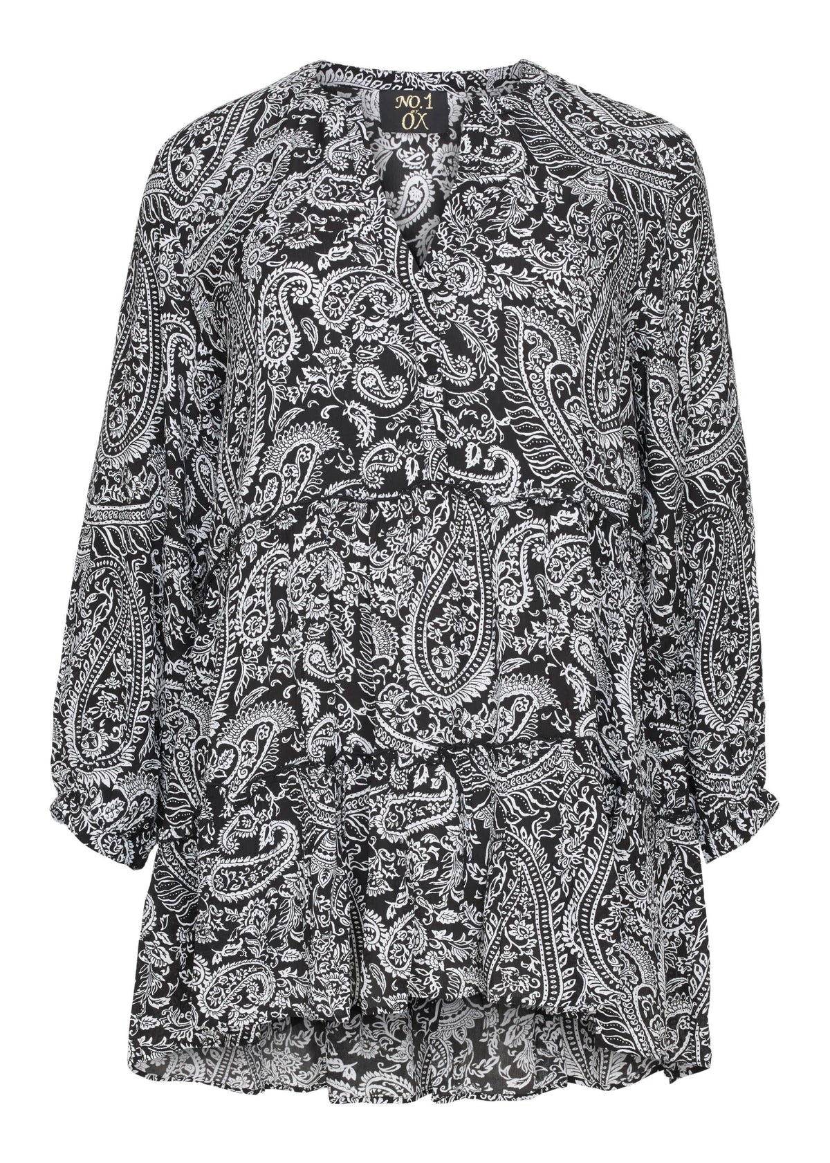 NO. 1 BY OX Tunika med print Tunika Sort