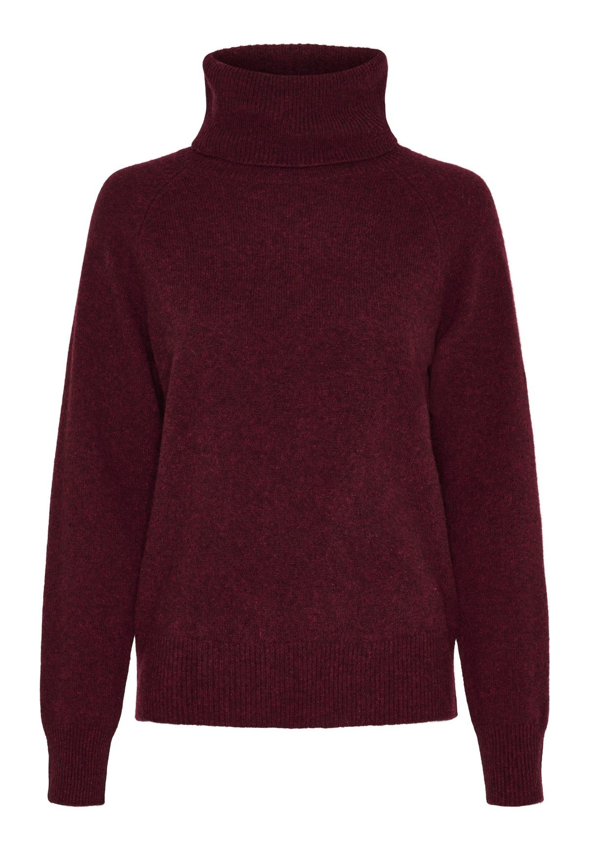BTFCPH Turtleneck i Yak Pullovers Burgundy Melange