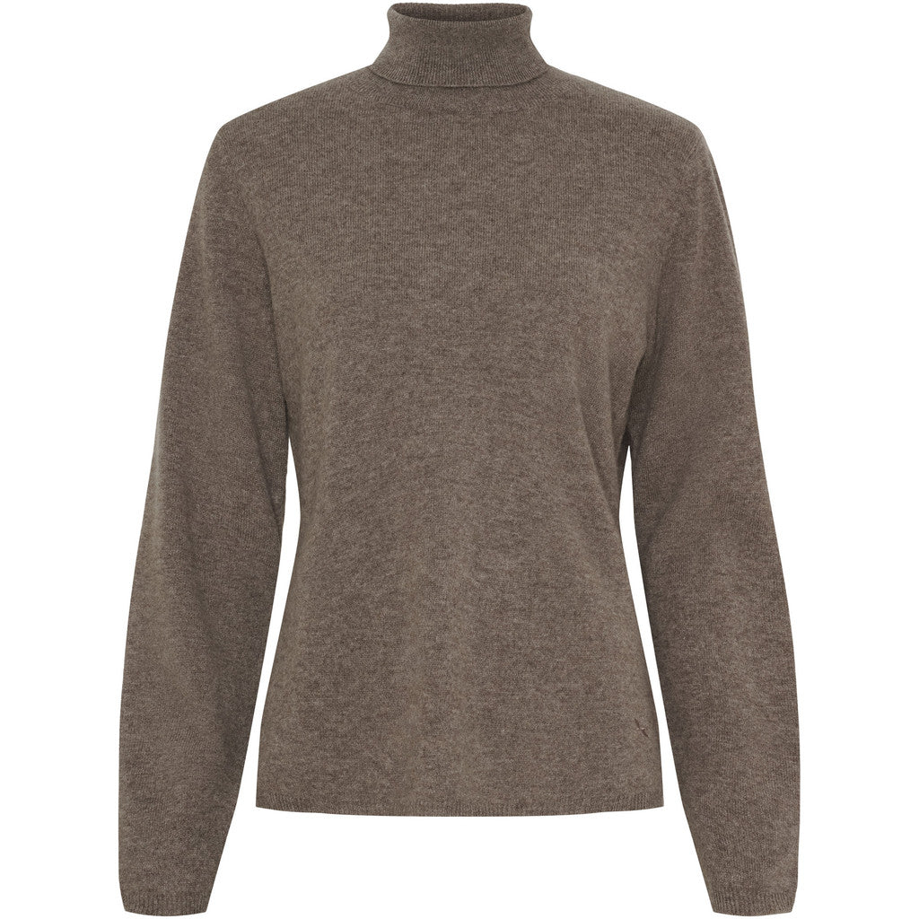 BTFCPH Turtleneck i cashmere blanding Pullovers Ash Brown Melange