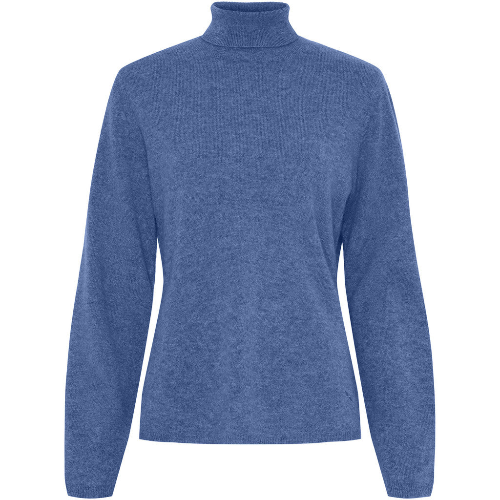 BTFCPH Turtleneck i cashmere blanding Pullovers Royal Blue Melange