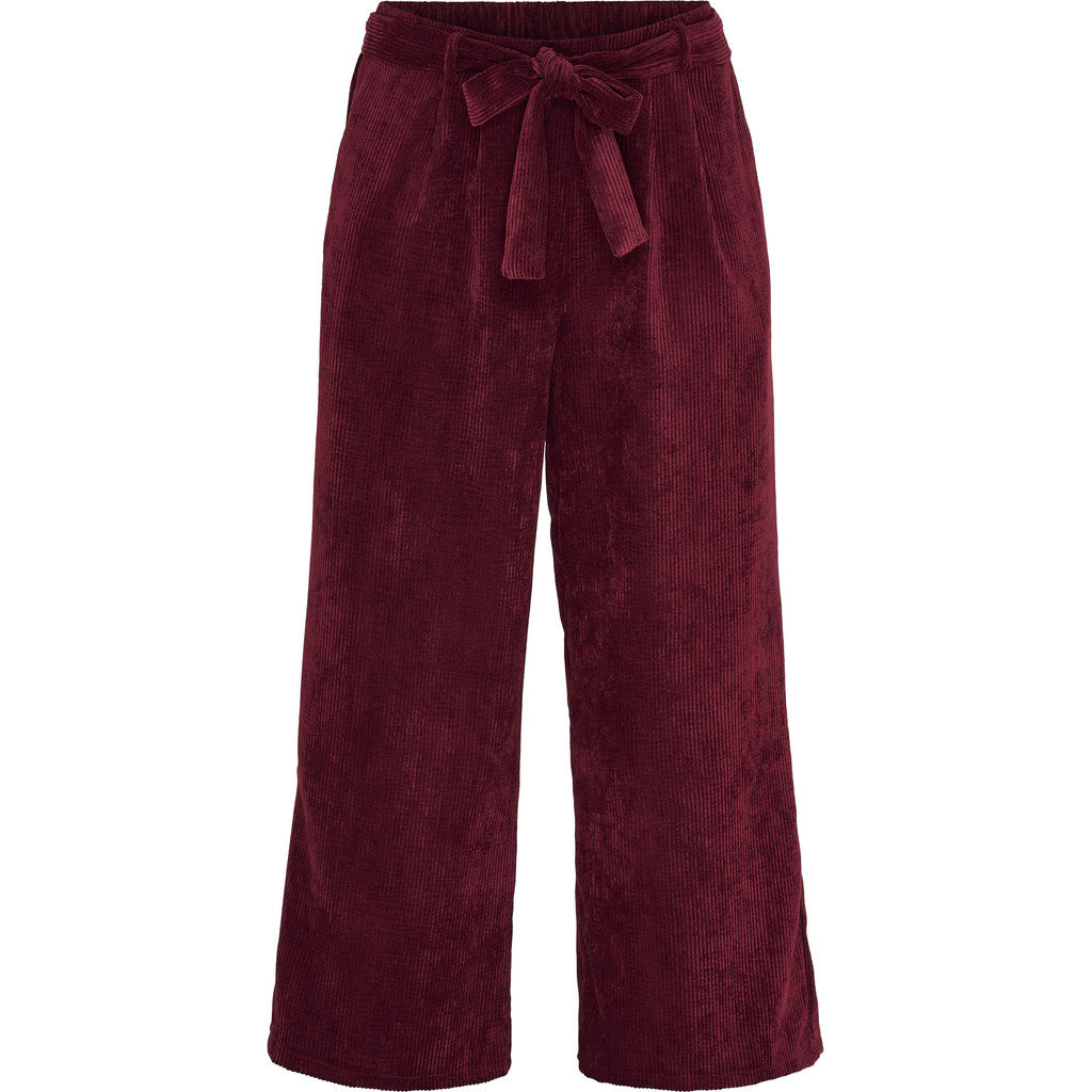 NO. 1 BY OX Wide Pants w pleats and tie band Bukser Rød