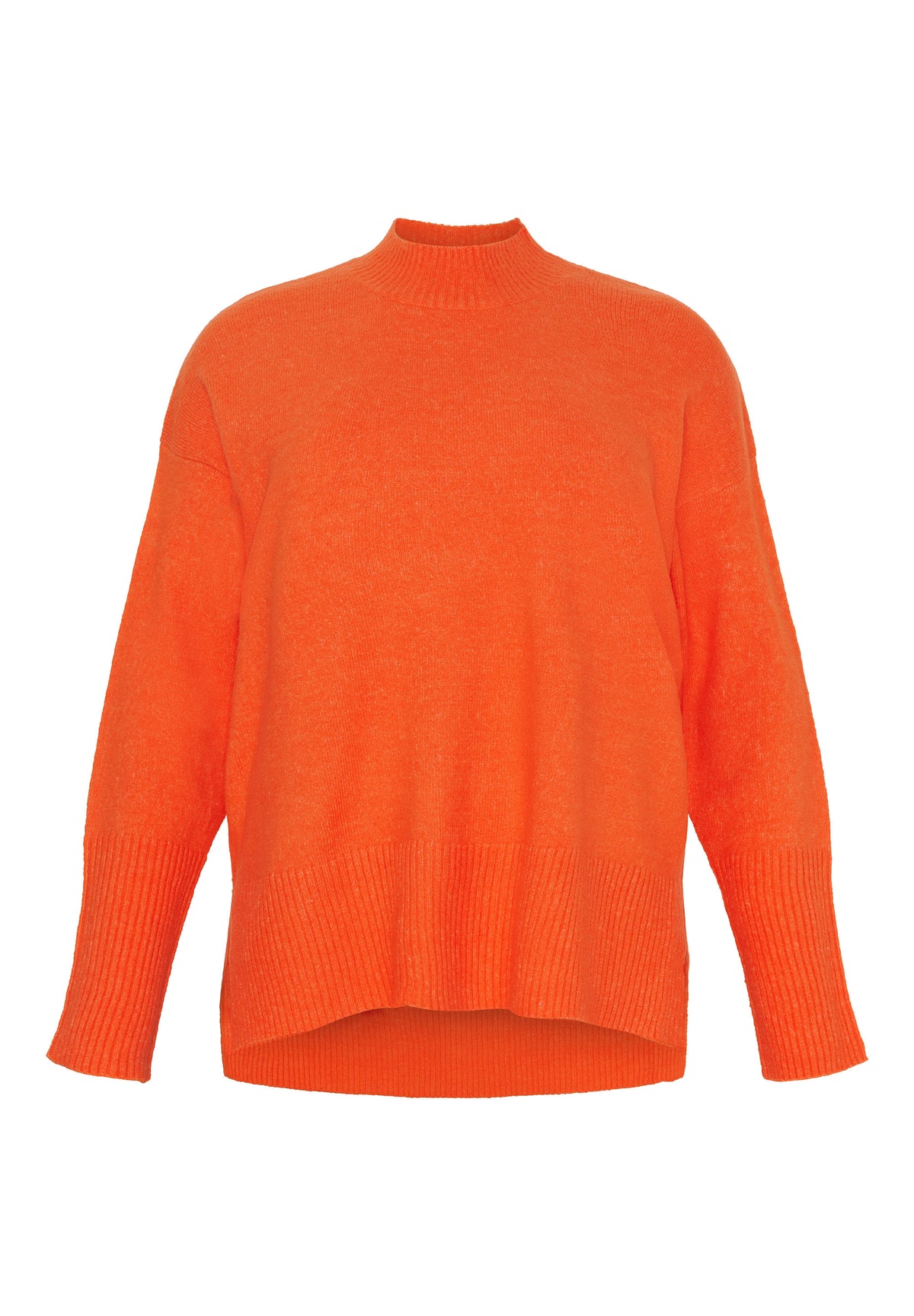 NO. 1 BY OX striktrøje med ribkant i hals Sweaters Flower Orange