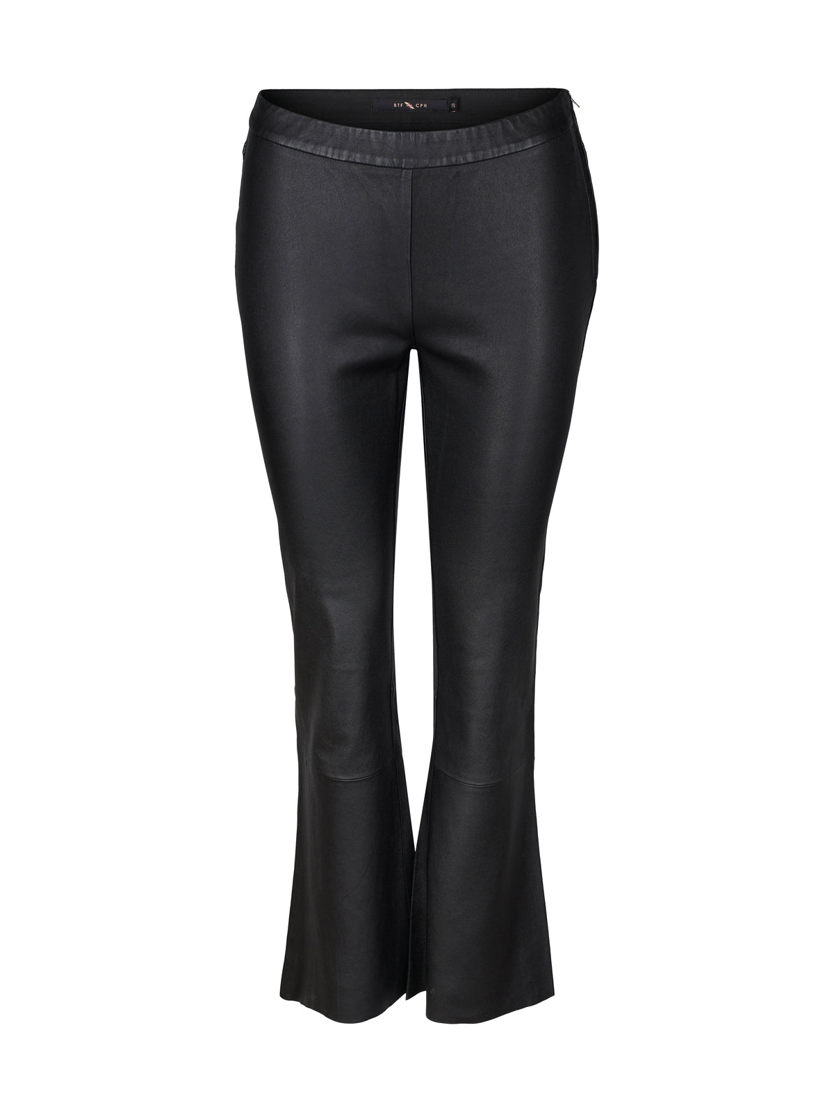 BTFCPH 7/8 bootcut leggings i læder Leggings Sort