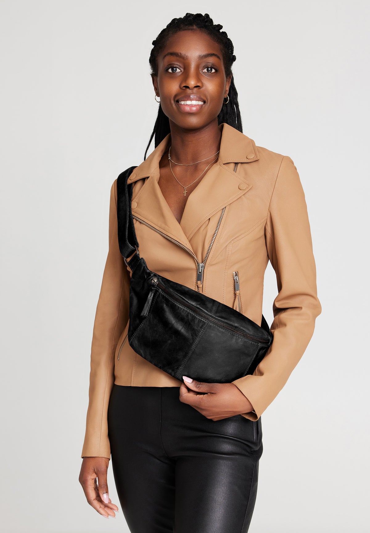 Orchid Bæltetaske i læder Tasker Sort