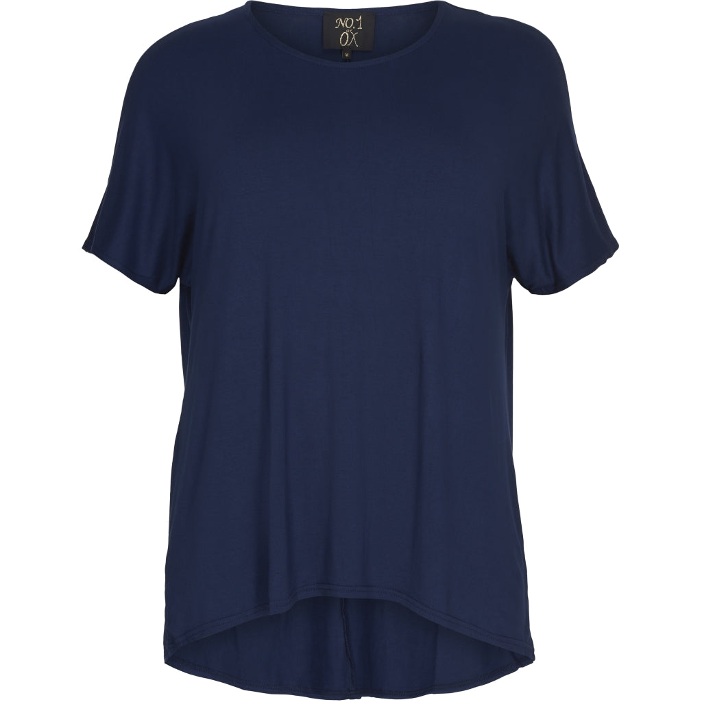 NO. 1 BY OX T-shirt med batwing-ærmer i viskose T-shirts Blå