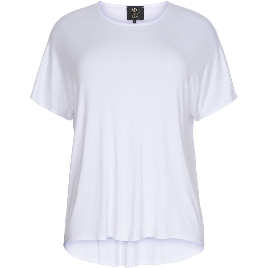 NO. 1 BY OX T-shirt med batwing-ærmer i viskose T-shirts Hvid