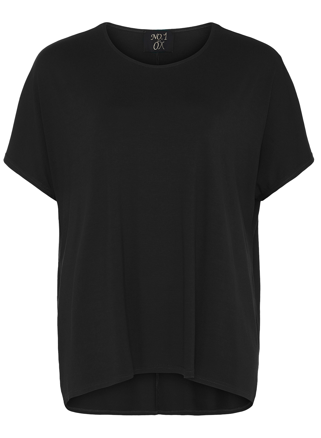 NO. 1 BY OX T-shirt med batwing-ærmer i viskose T-shirts Sort