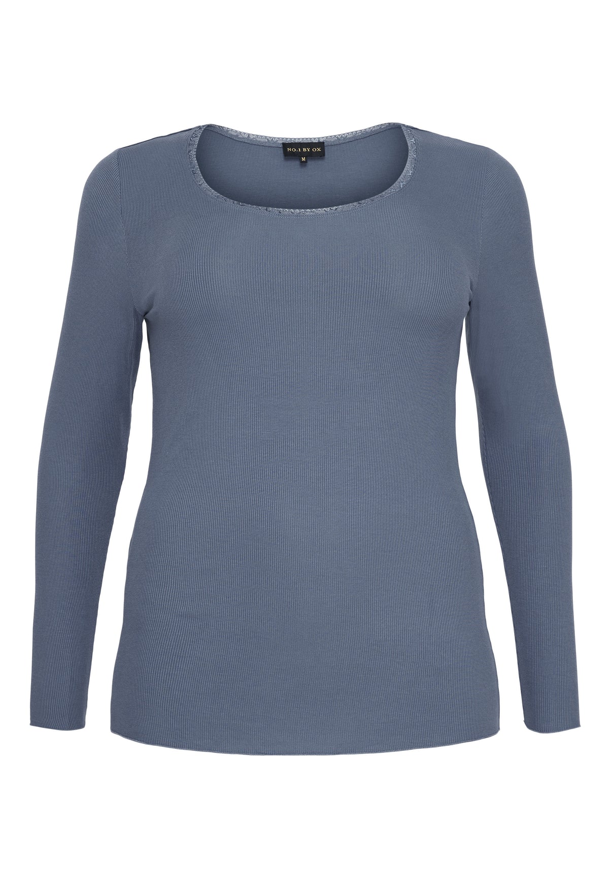 NO. 1 BY OX Basic langærmet T-shirt T-shirts Blå